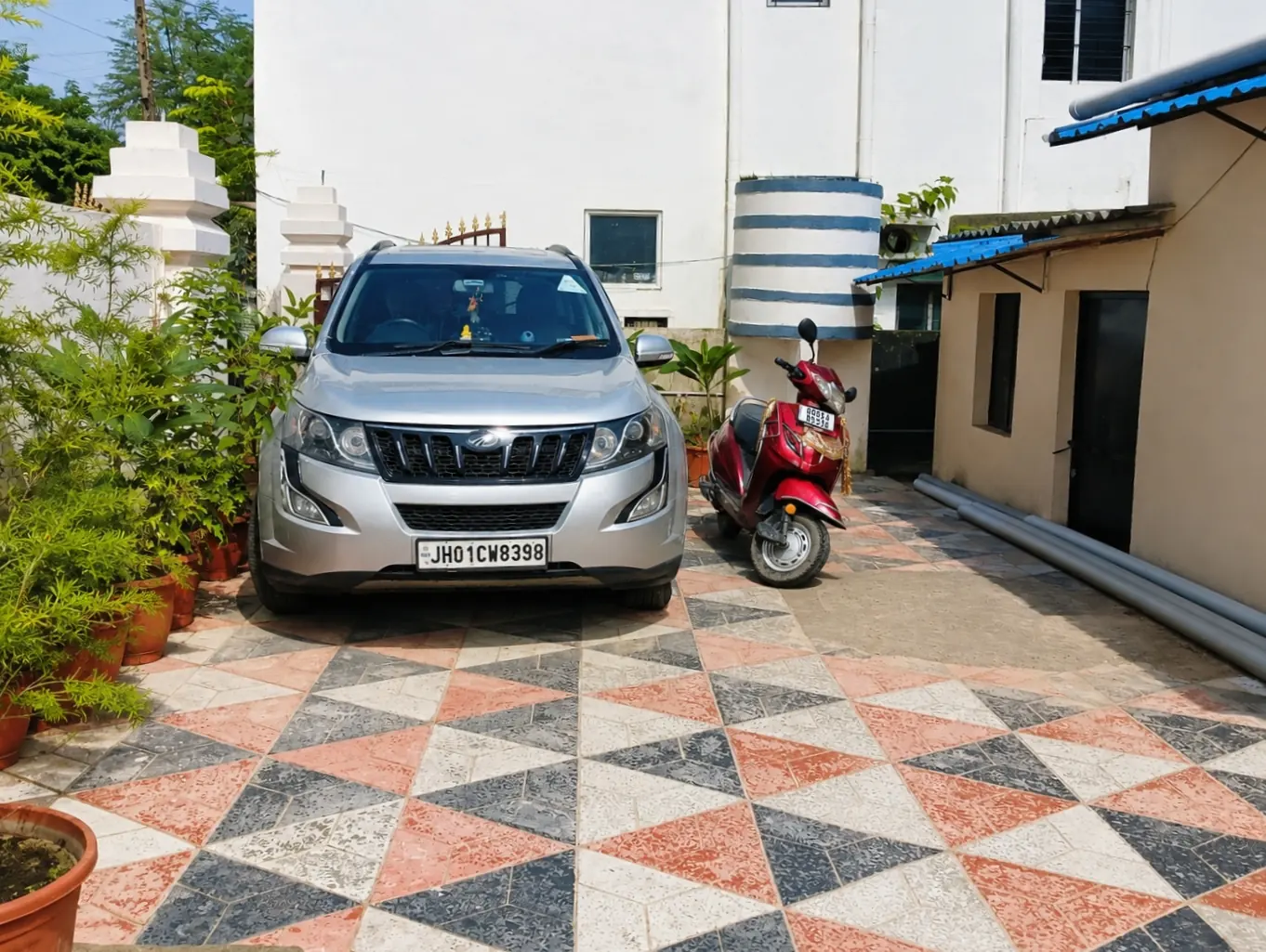 Covered parking area at Yostel Jupiter