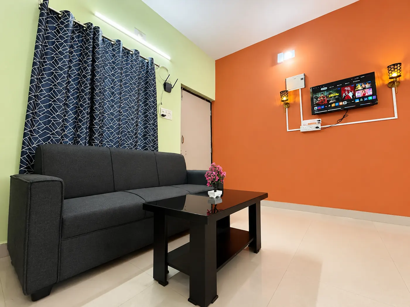Living room seating area at Yostel Mars