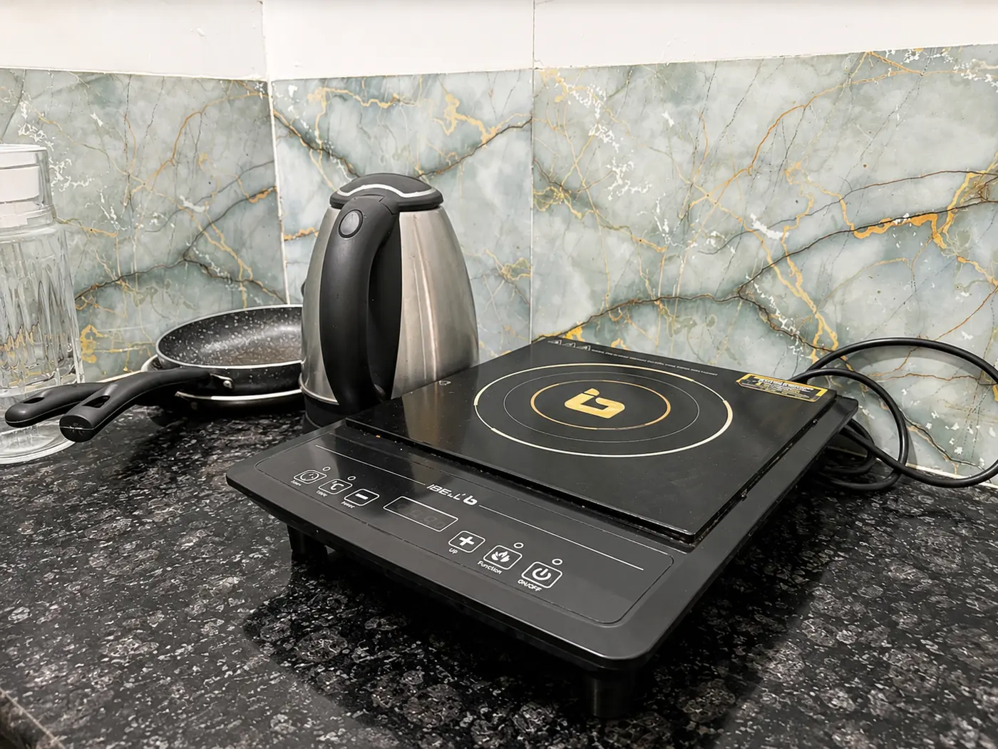 Induction cooktop at Yostel Mercury