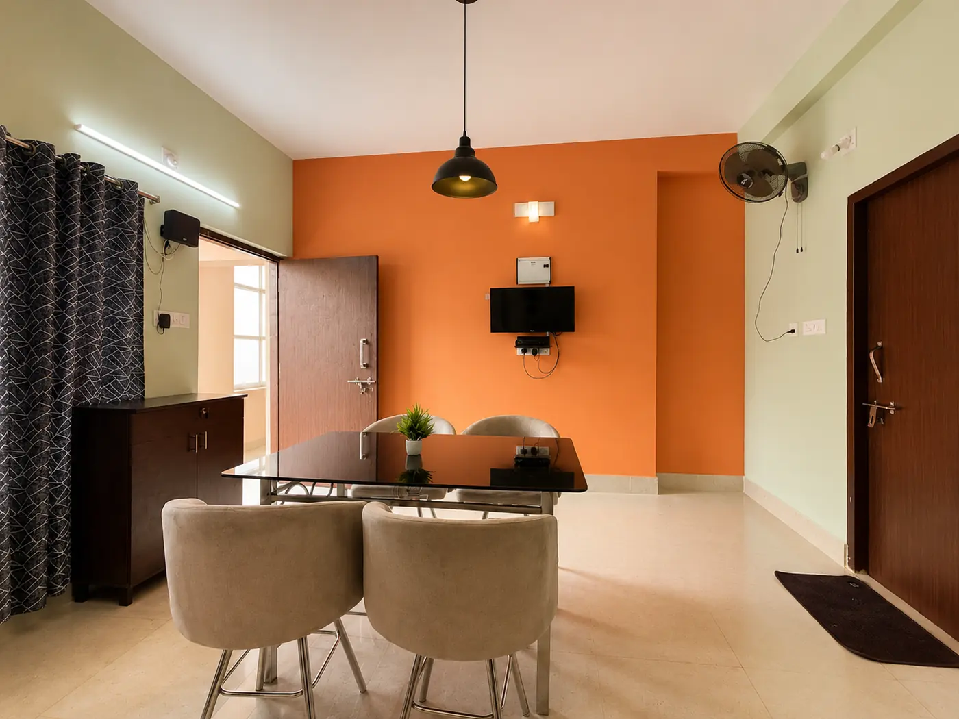 Living and dining area at Yostel Venus